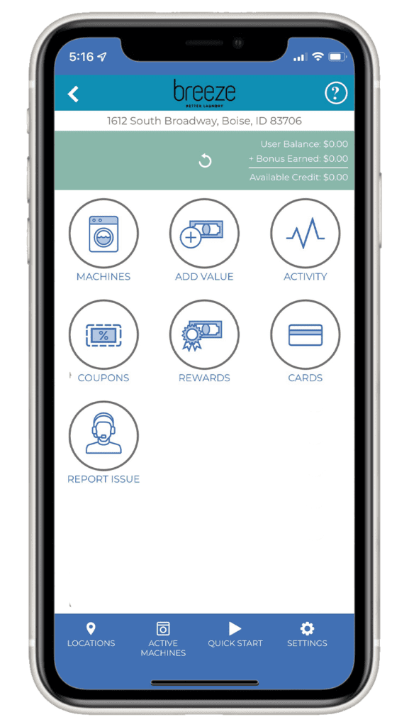 Laundry rewards program - the breeze club app