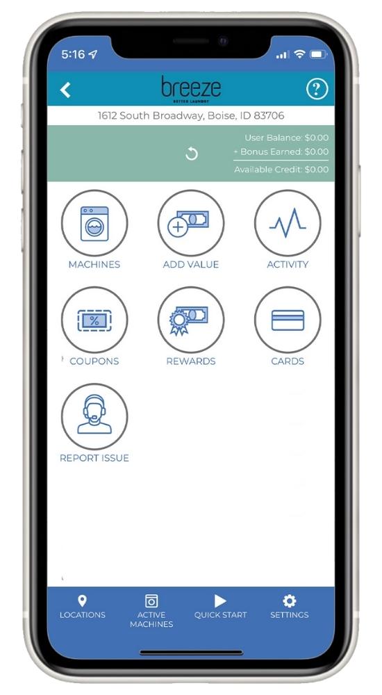 laundry rewards app - go touchless